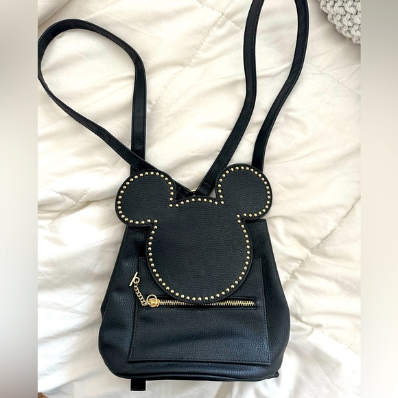 EUC – Danielle Nicole Mickey Mouse gold series - mini backpack – gold studs - Picture 1 of 6